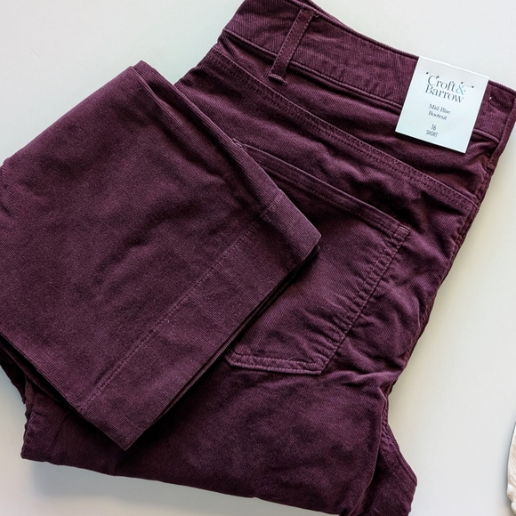 croft & barrow Pants - NWT Women's Croft & Barrow Corduroy Bootcut Pants. Vibrant Berry, Size: 16